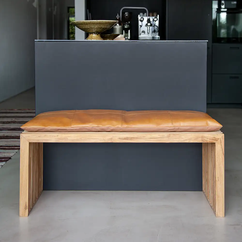 Rib Bænk 104 cm Teak