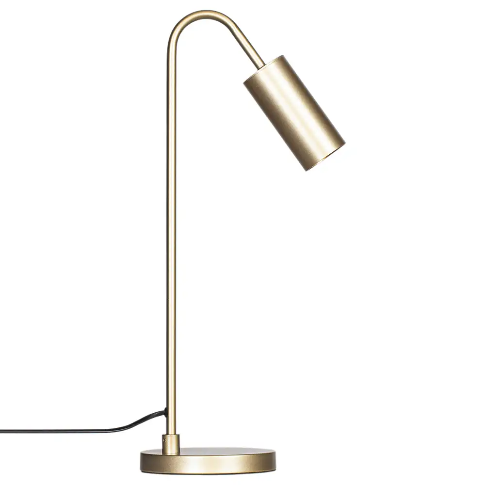 Curve bordlampe, mat guld, metal, GU10, højde 51 cm – By Rydéns - Stue - Moderne