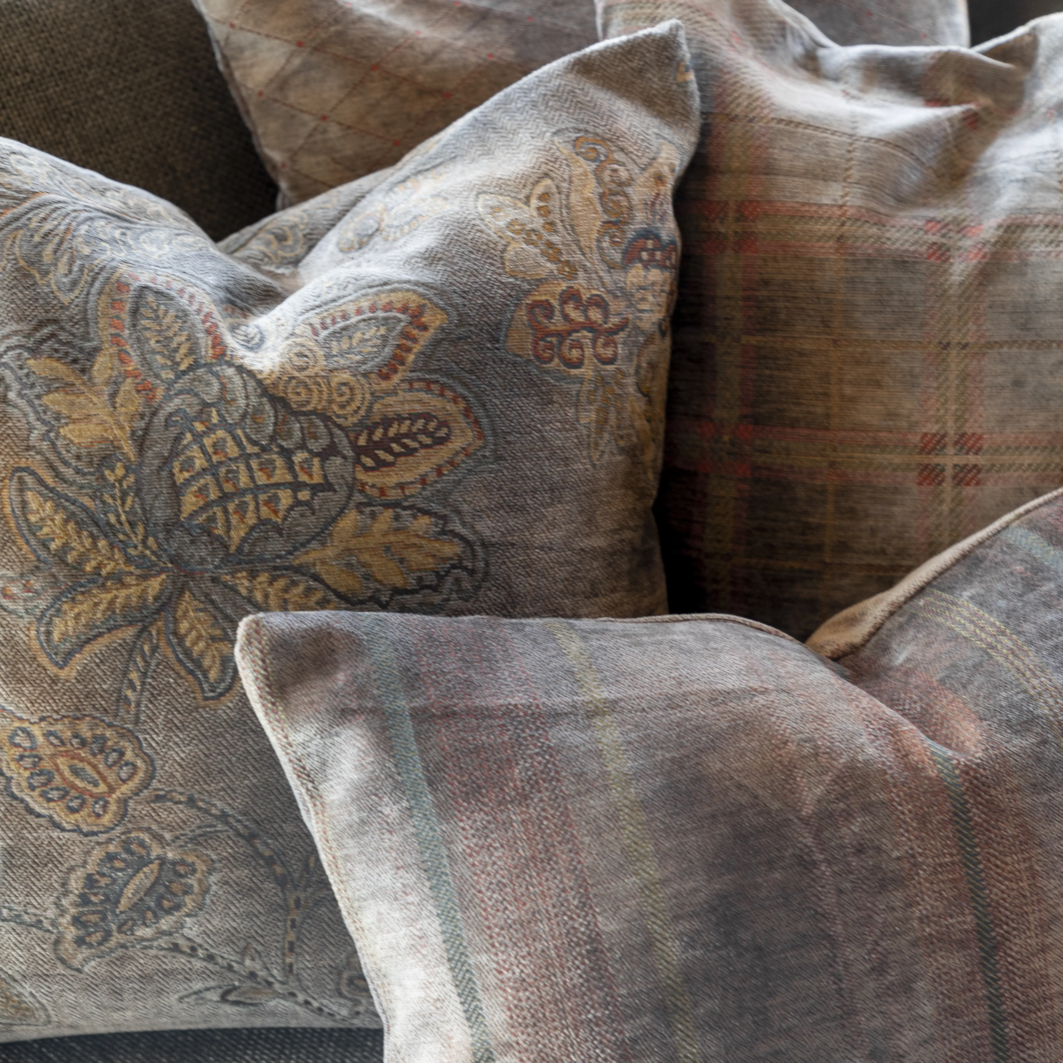  Pudebetræk Merano Check Bruciatio 50x50 cm Artwood