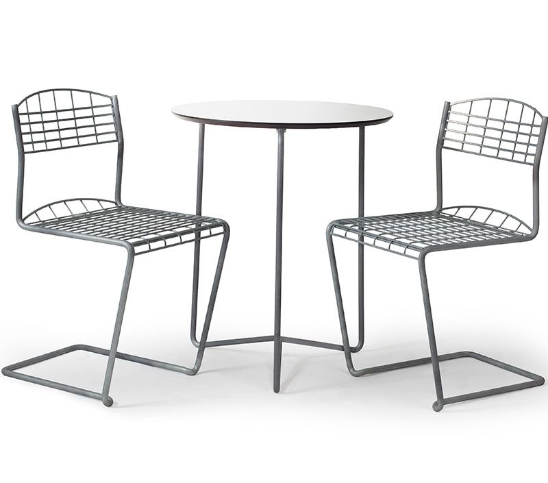 Bord High Tech 60 Hvid Laminat/Varmgalvaniseret Understel Grythyttan Stålmöbler