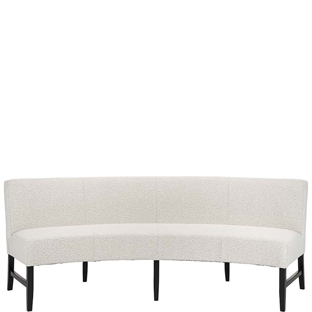 GISELLE spisesofa afrundet - 220 cm, Nobu bouclé creme