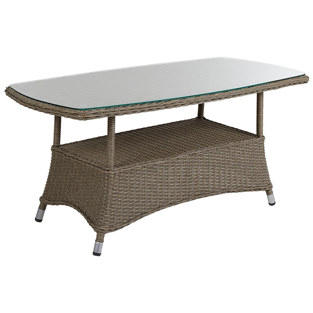 Brafab, Sofabord Hornbrook 65x120 cm kunstrotting beige billede