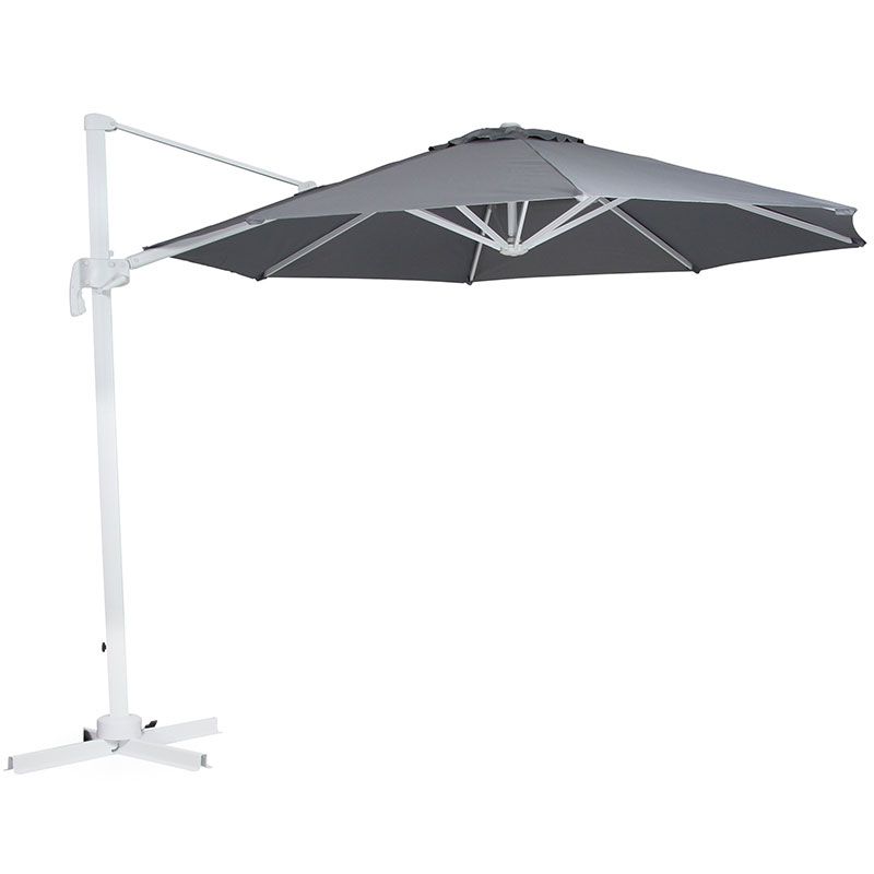 Brafab Linz fritsvævende parasol 300 cm Hvid/Grå