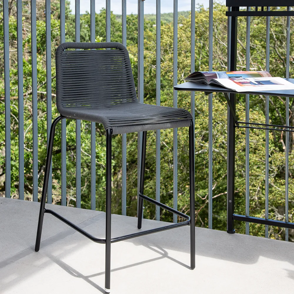 Lindos barstol mørkegrå 2-pak
