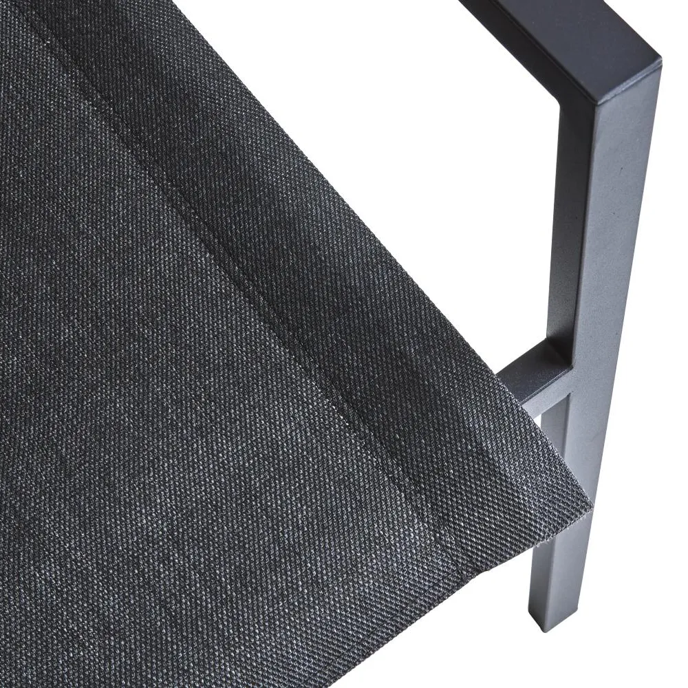 Stol med armlæn Black/Black