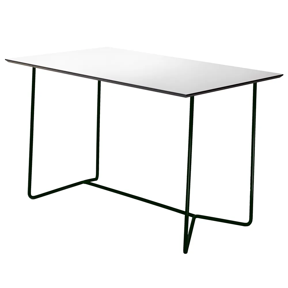 High Tech Bord 70 X 110Cm Hvid laminat / sort stativ