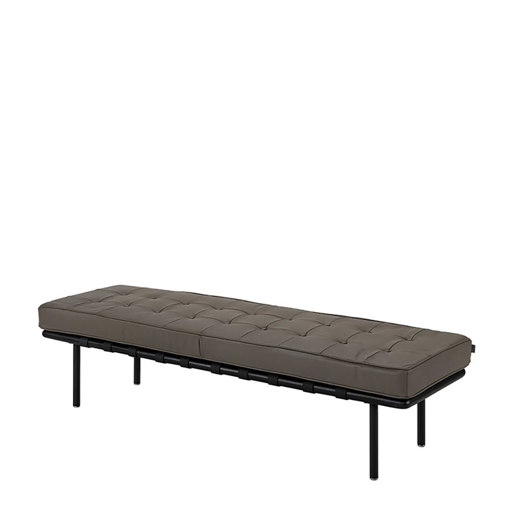 Artwood, PRINCETOWN bænk i læderblød sort