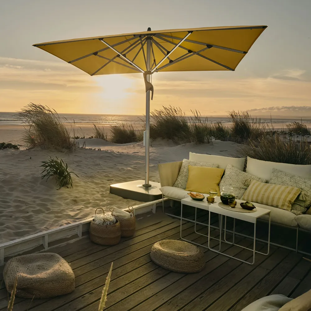 Fortello LED 350x350 cm parasol alu Cat.5 618 Dijon