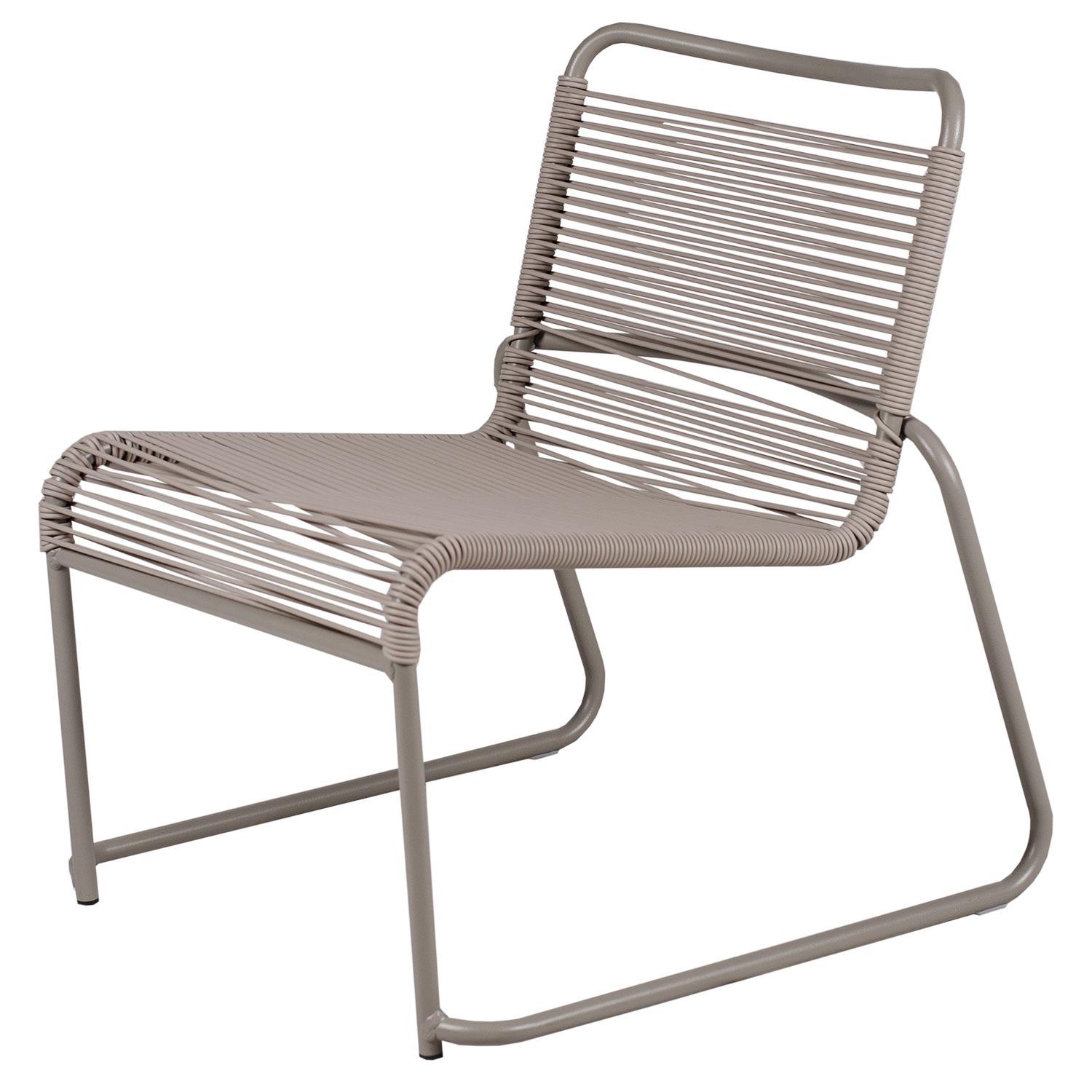 Fiam Lido lounge chair cappuchino/taupe aluminium