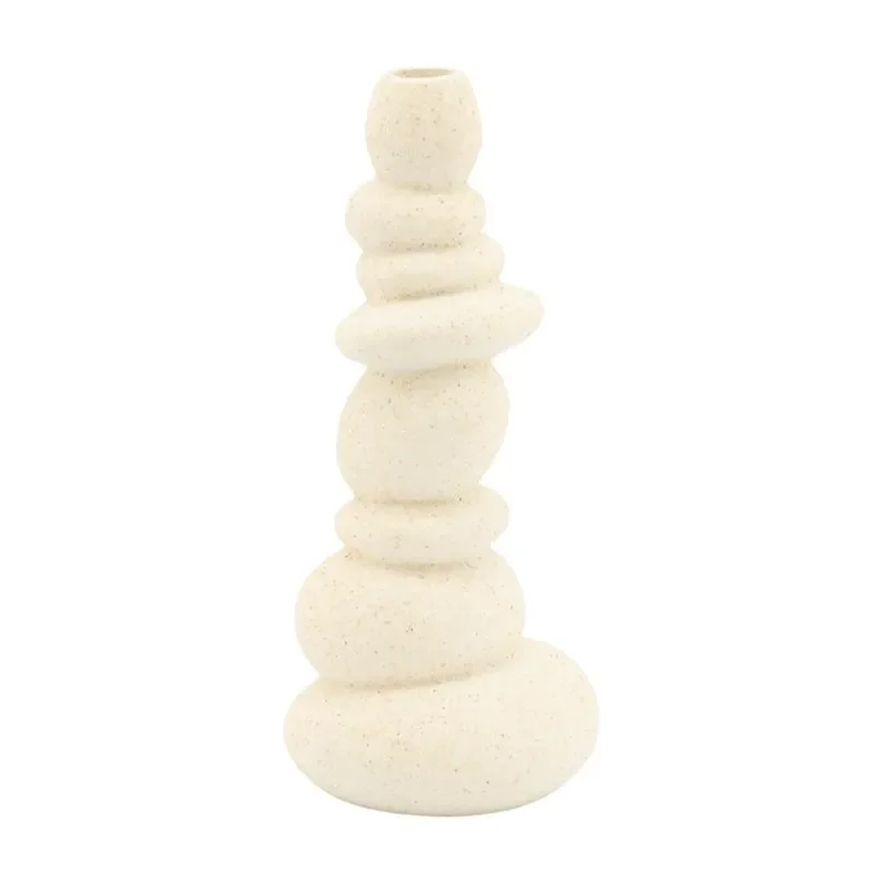 Tou large 14,5x14,5x32 cm Polyresin off white