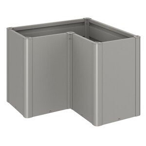 Belvedere plantebed, maxi størrelse, l100, metallisk kvartsgrå