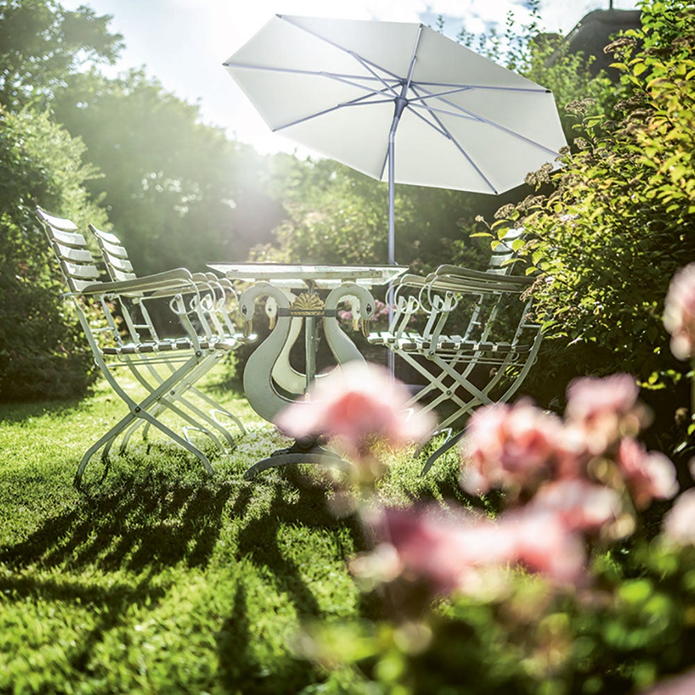 Alu-Smart Parasol 250 cm Kat.2 157 Stone Grey