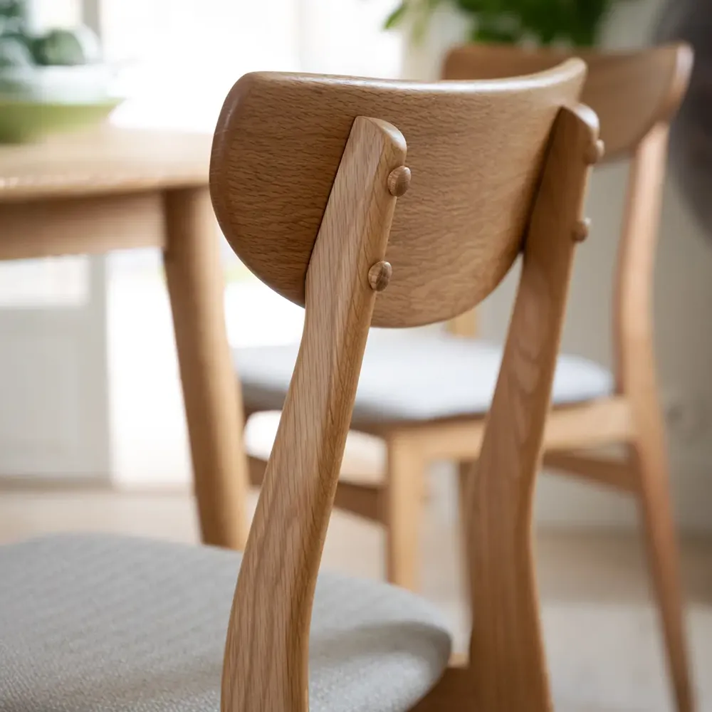 Rodham stol eg/grå-beige