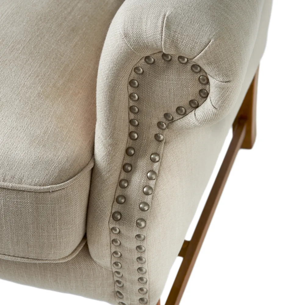 Franklin Park wingback-lænestol linen flax