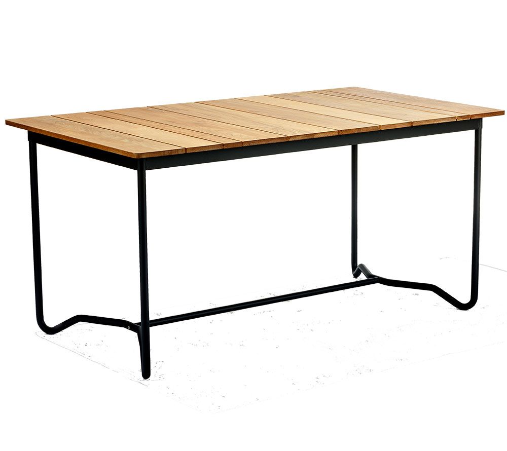 Grinda Bord 85x150 cm Sort/Teak Skargaarden