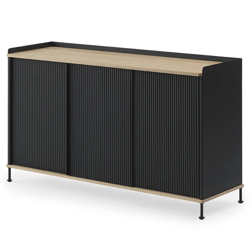 Muuto, Enfold skænk 148 x 45 cm  - oiled oak Anthracite Black