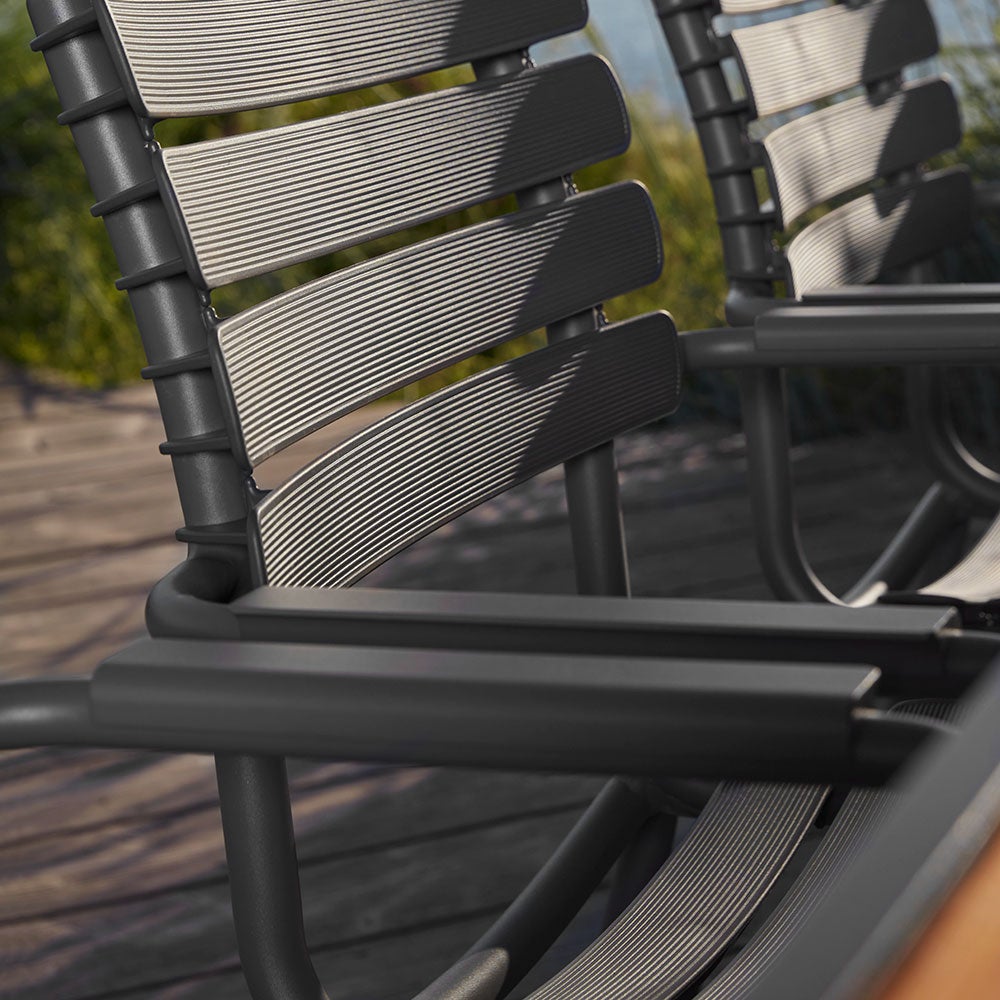 Reclips stol sort/sort aluminium