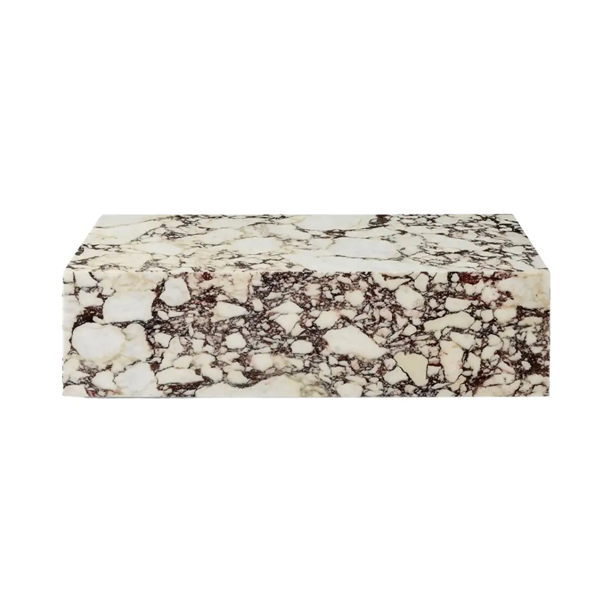 Audo CPH, Plinth sofabord i marmor, lavt, Calacatta Viola