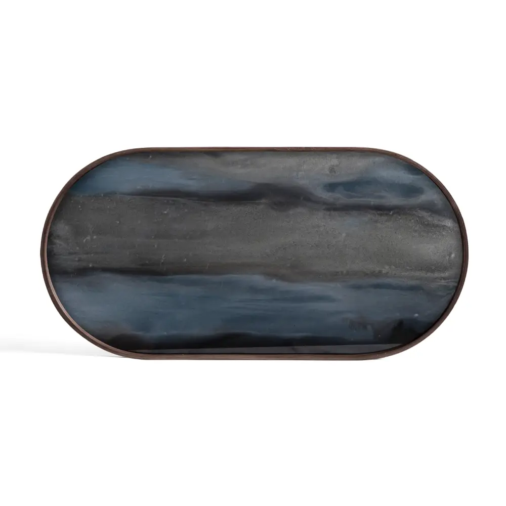Ethnicraft, Organic glasbakke oval M Grafit