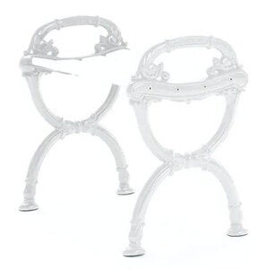 Byarum skammel ender: hvid / træ: hvidlakeret fyr