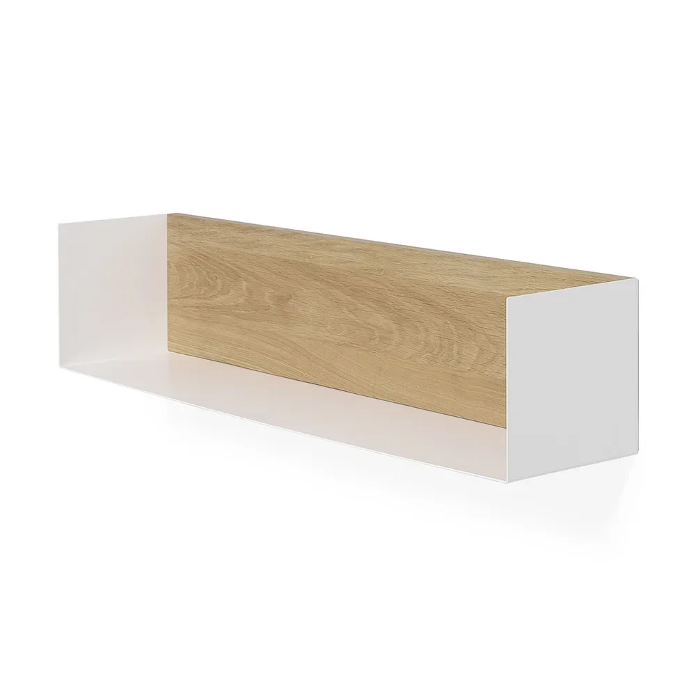  U shelf 70x15 cm eg/hvidmetal