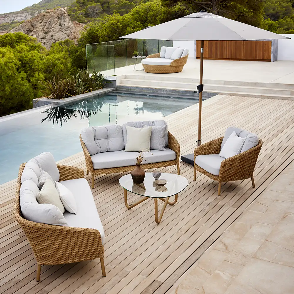 Ocean loungestol natur flat Weave