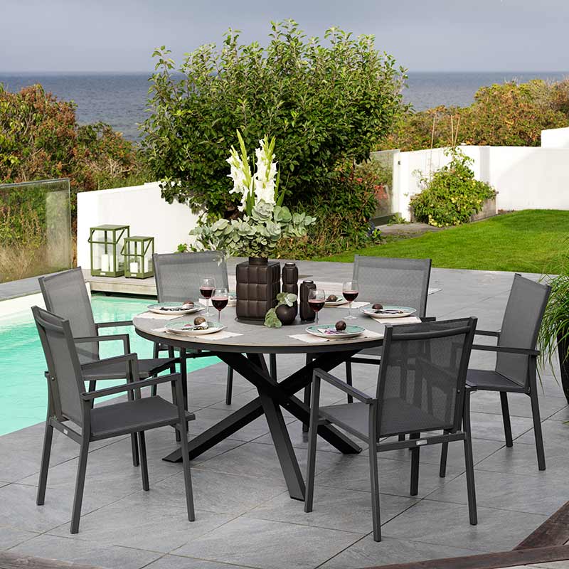 Kenora Spisebord 130 cm Antracit Brafab