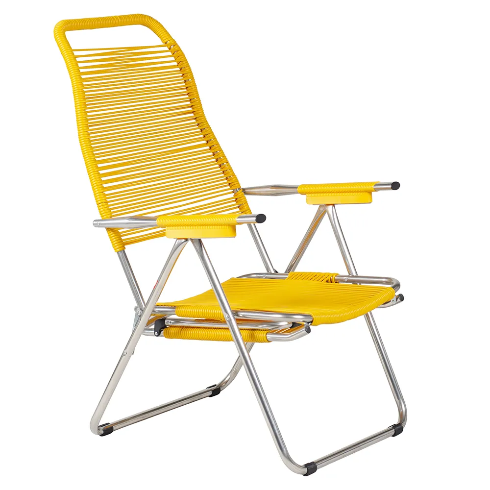 Spaghetti footrest yellow matt aluminium