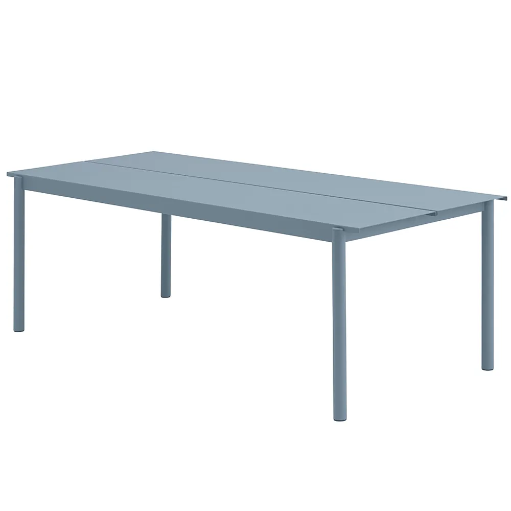 Linear Steel Spisebord 220x90 cm Pale Blue 