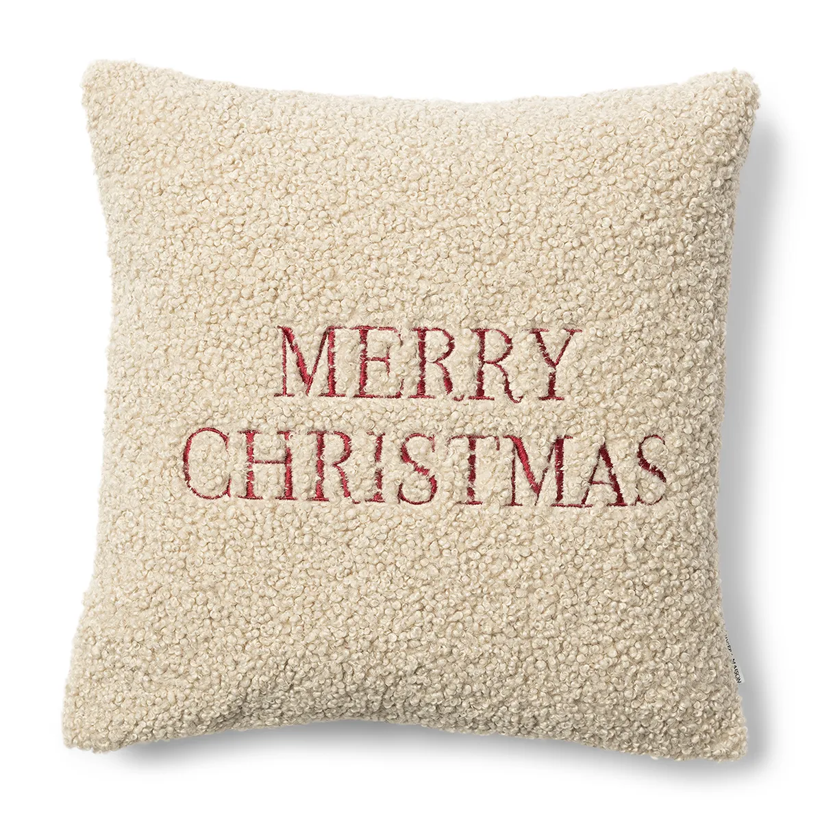 Pudebetræk Merry Christmas Beige 50x50 cm