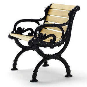 Byarum lænestol / stativ: sort / træ: imprægneret fyrretræ