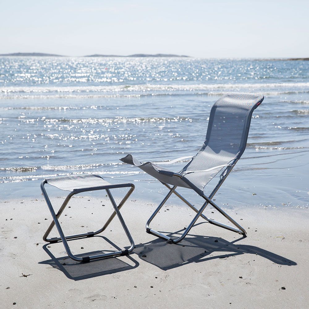 Chico fodskammel hvid aluminium/textilene