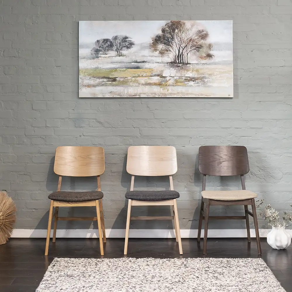 Stevie Spisestol i olieret eg/grå 2-pakke