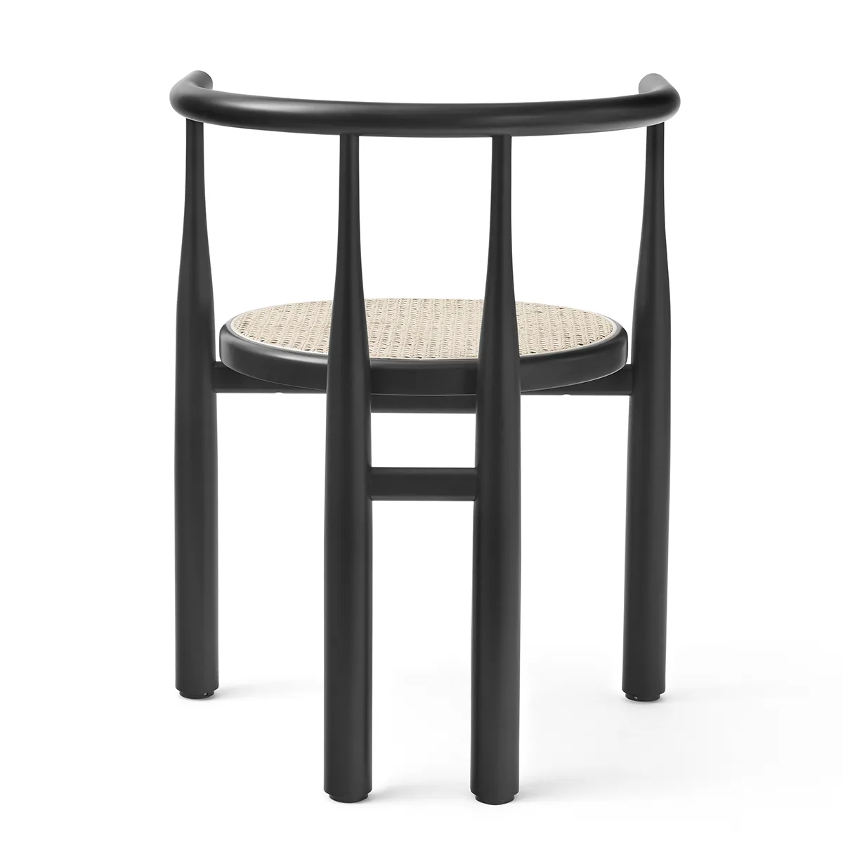 Spisebordsstol Bukowski Rattan Black med armlæn
