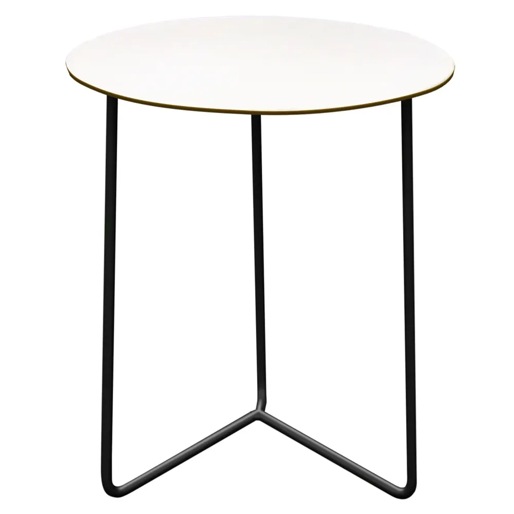 Bord High Tech 60 Hvid Laminat/Sort Understel