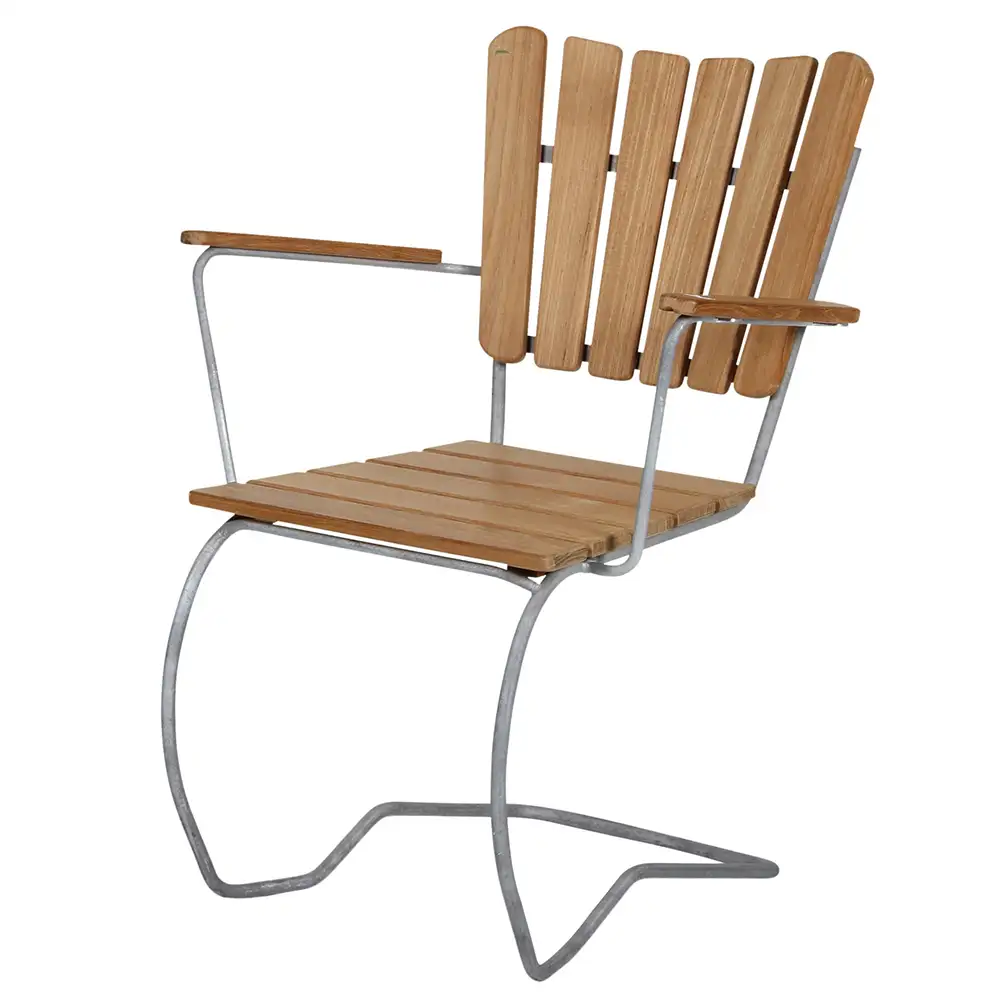 Brafab, 56'eren armlænestol, galvaniseret/teak