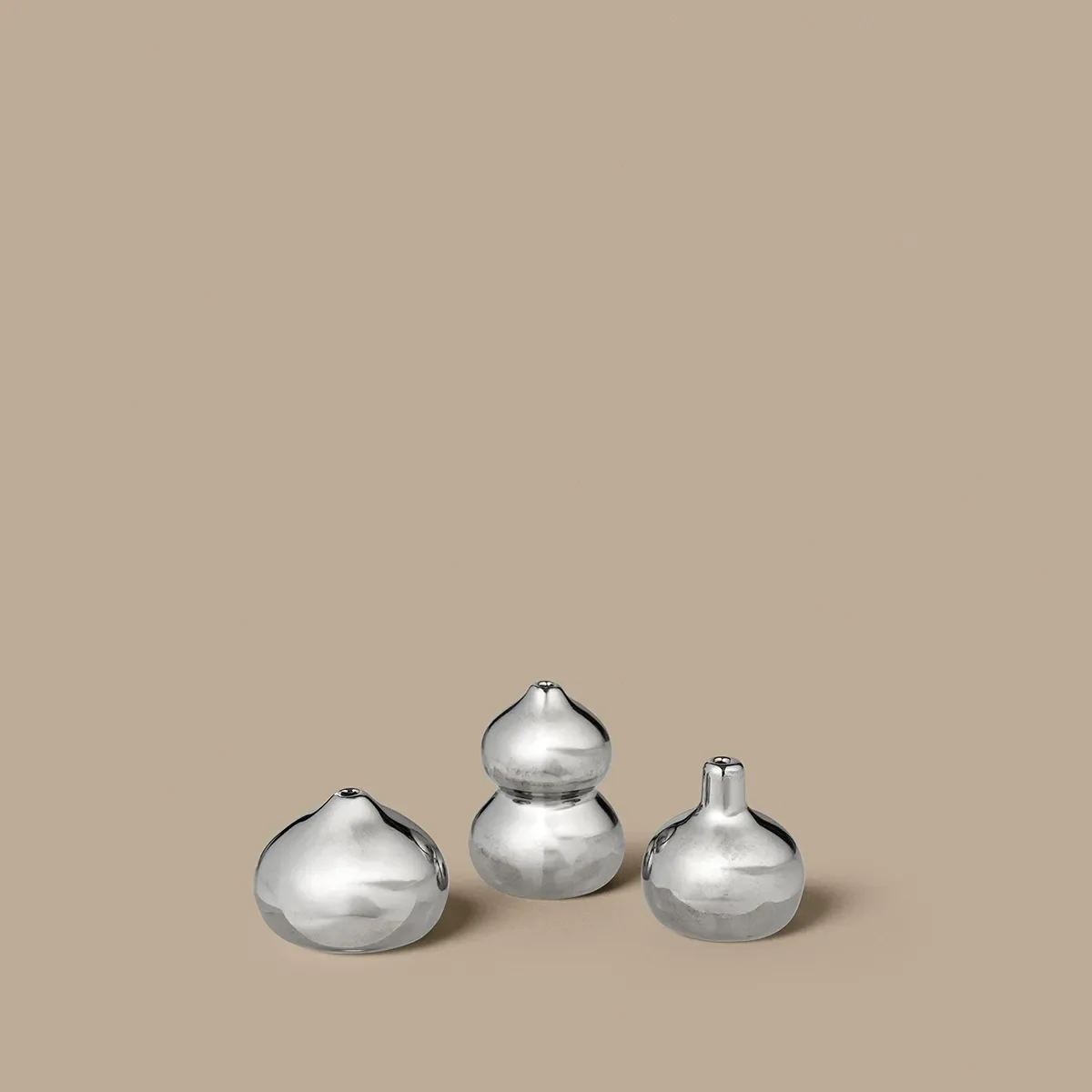 Minivase Komo Silver Sæt med 3