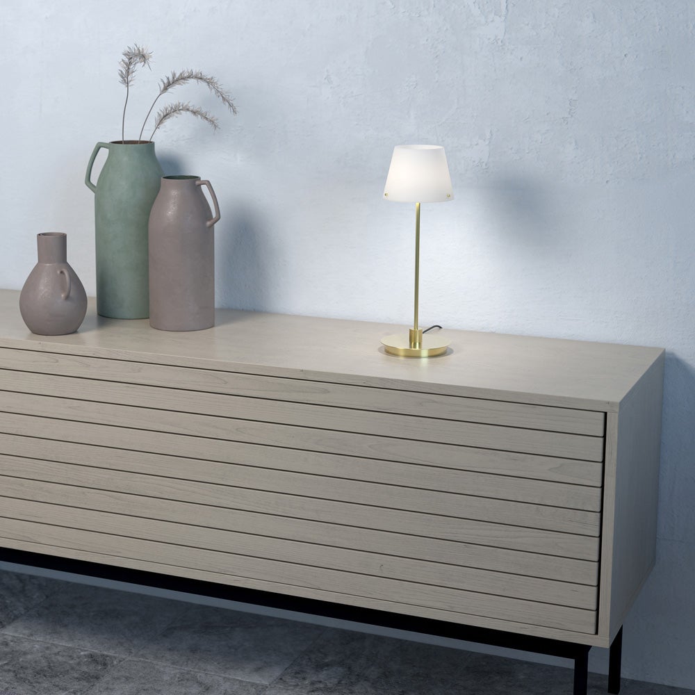 Gil il Grande bordlampe satinmessing G9