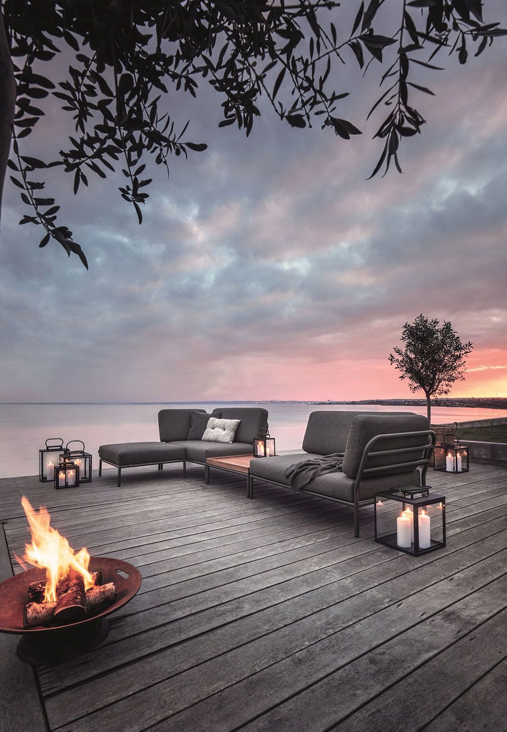 Level midterste del grå aluminium