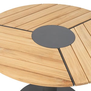 Peace Wood spisebord 110 cm antracit / teak