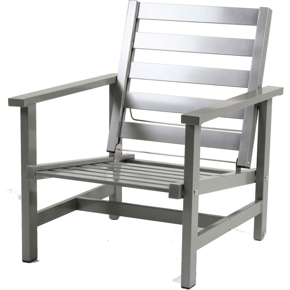 Fri Form Lænestol aluminium grå