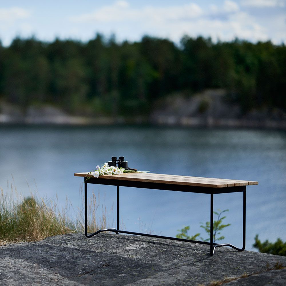 Grinda Bord 85x150 cm Sort/Teak Skargaarden