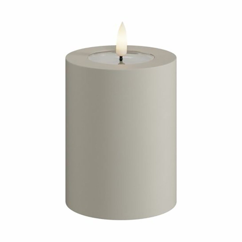 Deluxe Homeart, LED udendørs bloklys 7,5x 10 cm sand