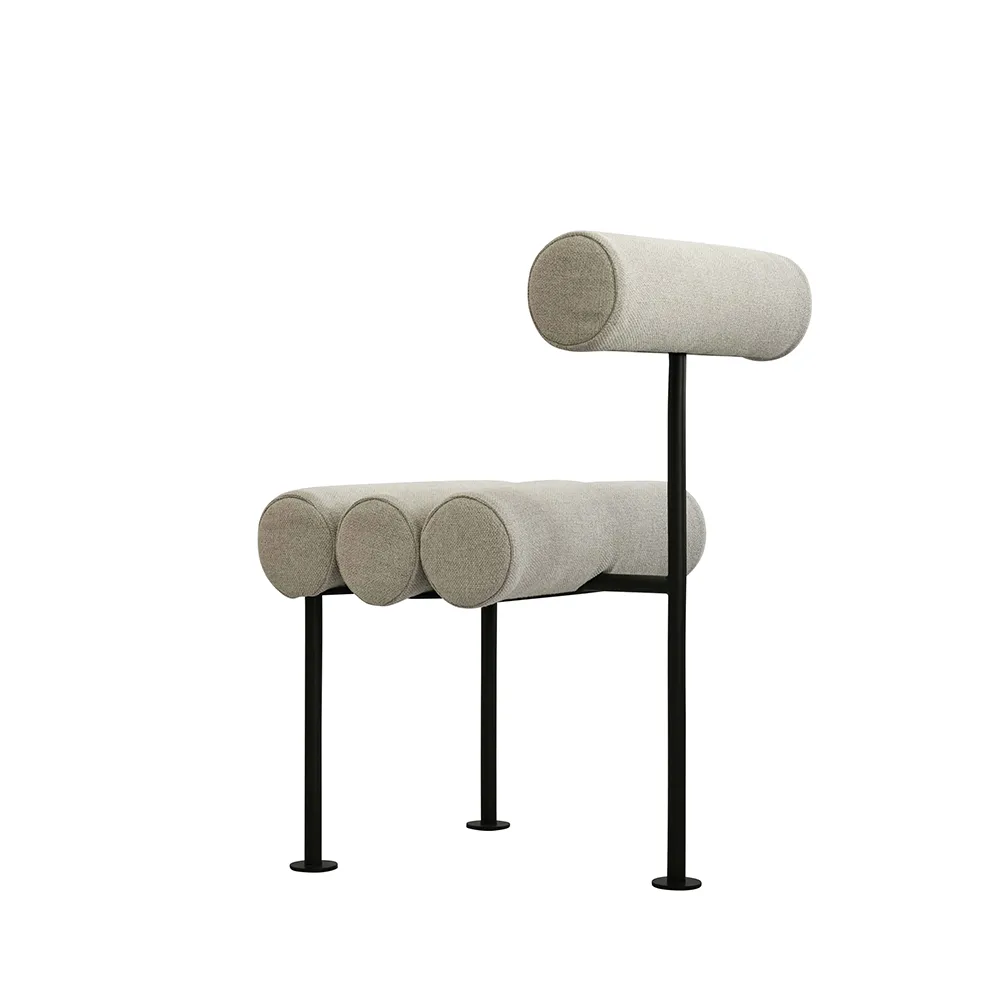 Hiro Spisestol Sort Stel - Hør