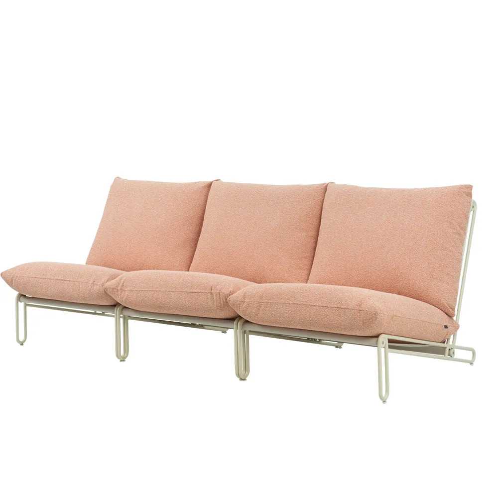 Blixt lænestol  Pearl white / Teddy orange