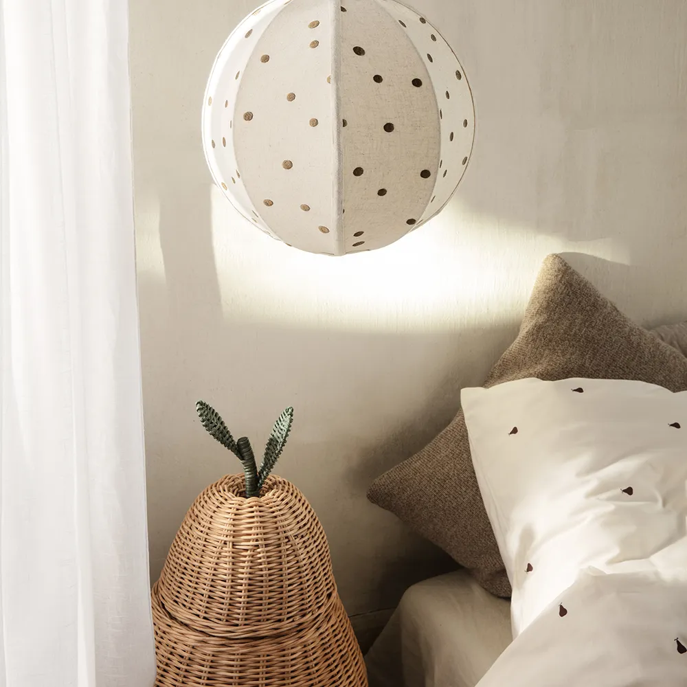 Pear flettet opbevaringskurv stor