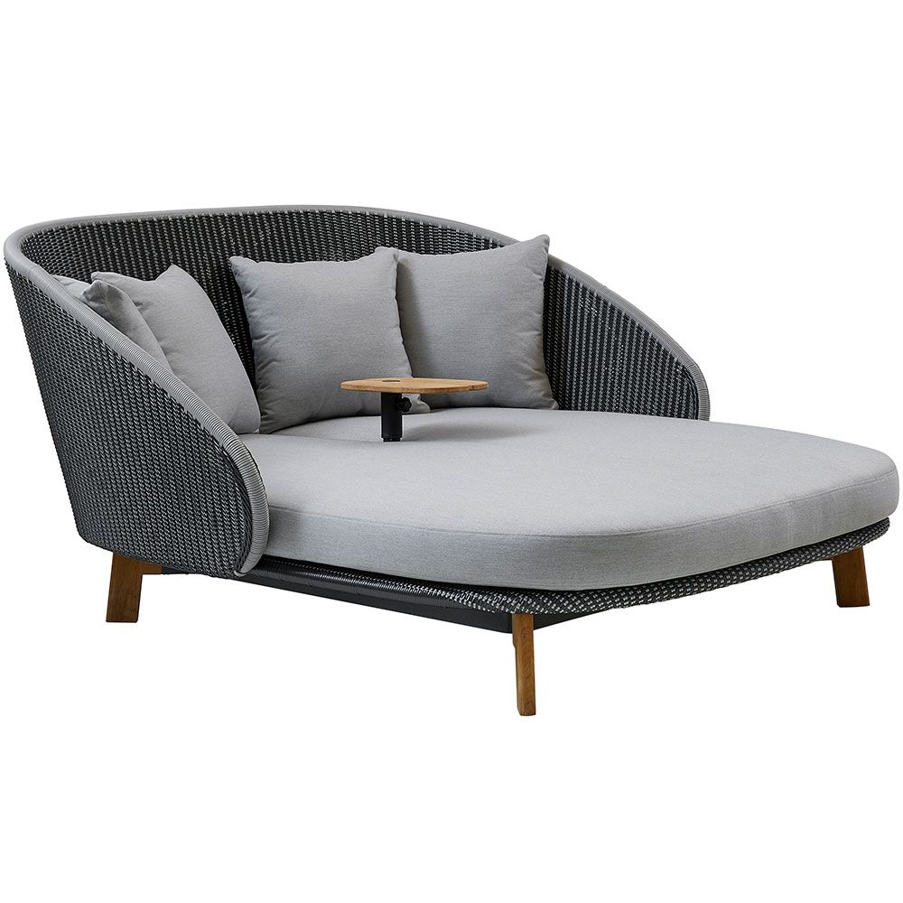 Cane-line, Peacock liggestol grå inkl. hynder