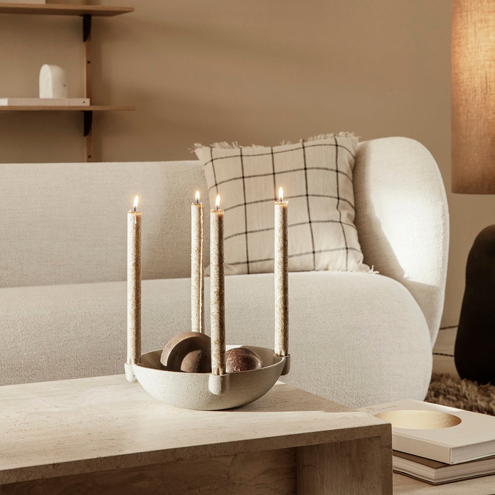 Calm Pudebetræk 50x50- Camel / Black Ferm Living