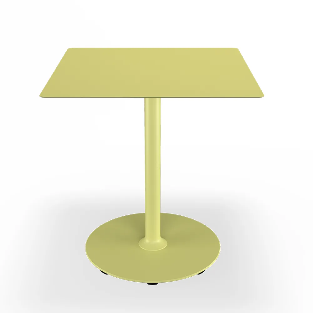 Pico Café table, 70x70 cm, round base Mono Lemon zest