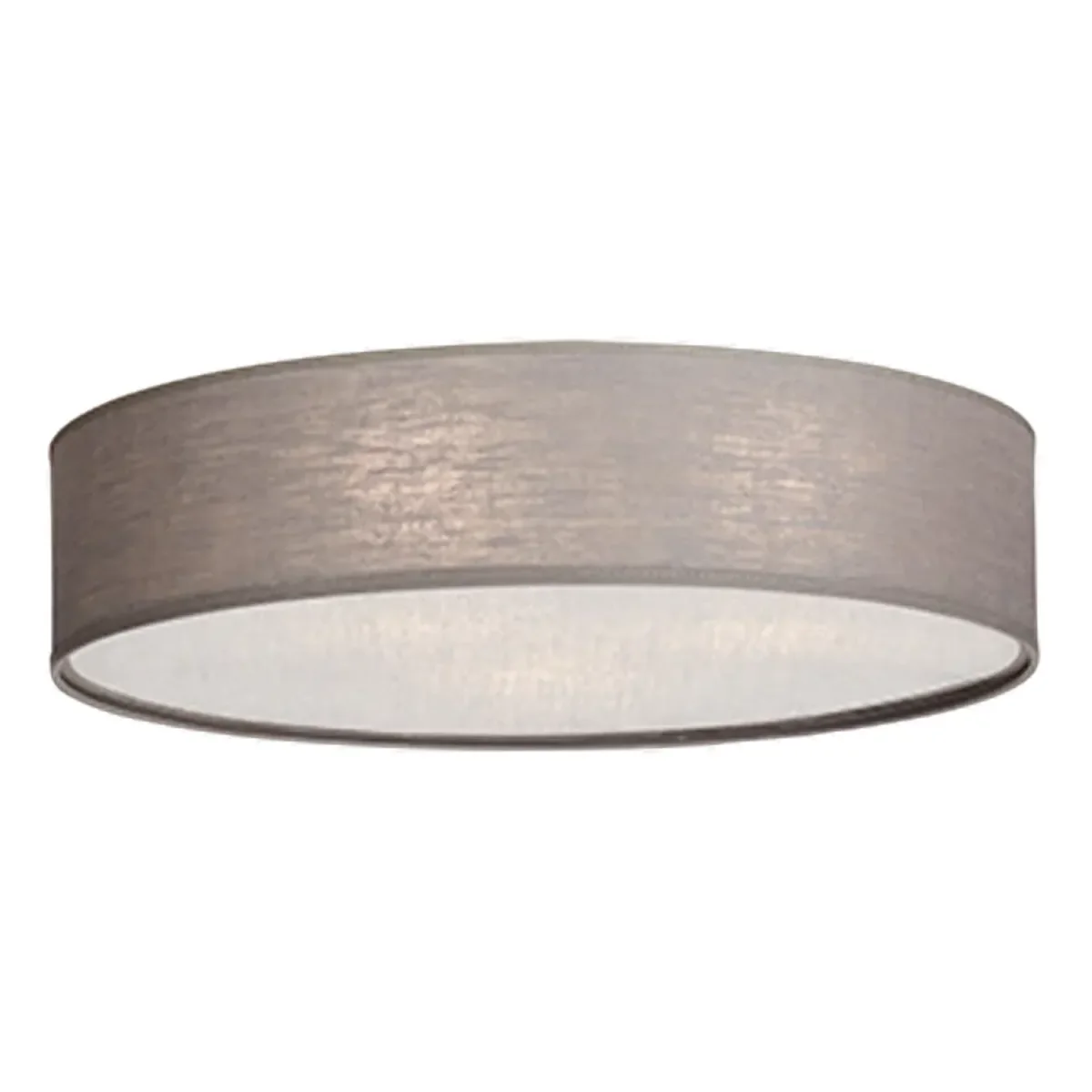 Soft plafond Ø44 cm metal/tekstil grå hør